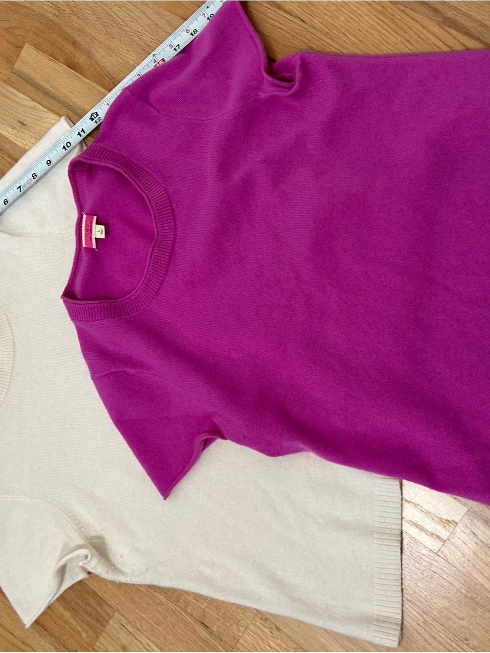J. Crew Cream Short-Sleeve Crewneck‎ Sweater - Picture 9 of 12
